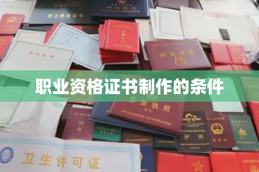 白云职业资格证书制作的条件