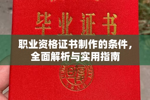 白云职业资格证书制作的条件，全面解析与实用指南
