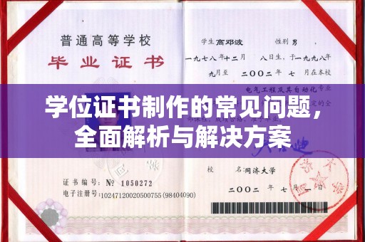 白云学位证书制作的常见问题，全面解析与解决方案