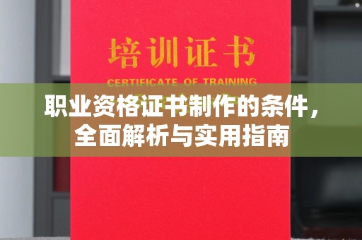 白云职业资格证书制作的条件，全面解析与实用指南